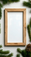 Winter Wonderland Wooden Frame Mockup
