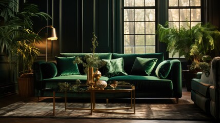 sophisticated green velvet