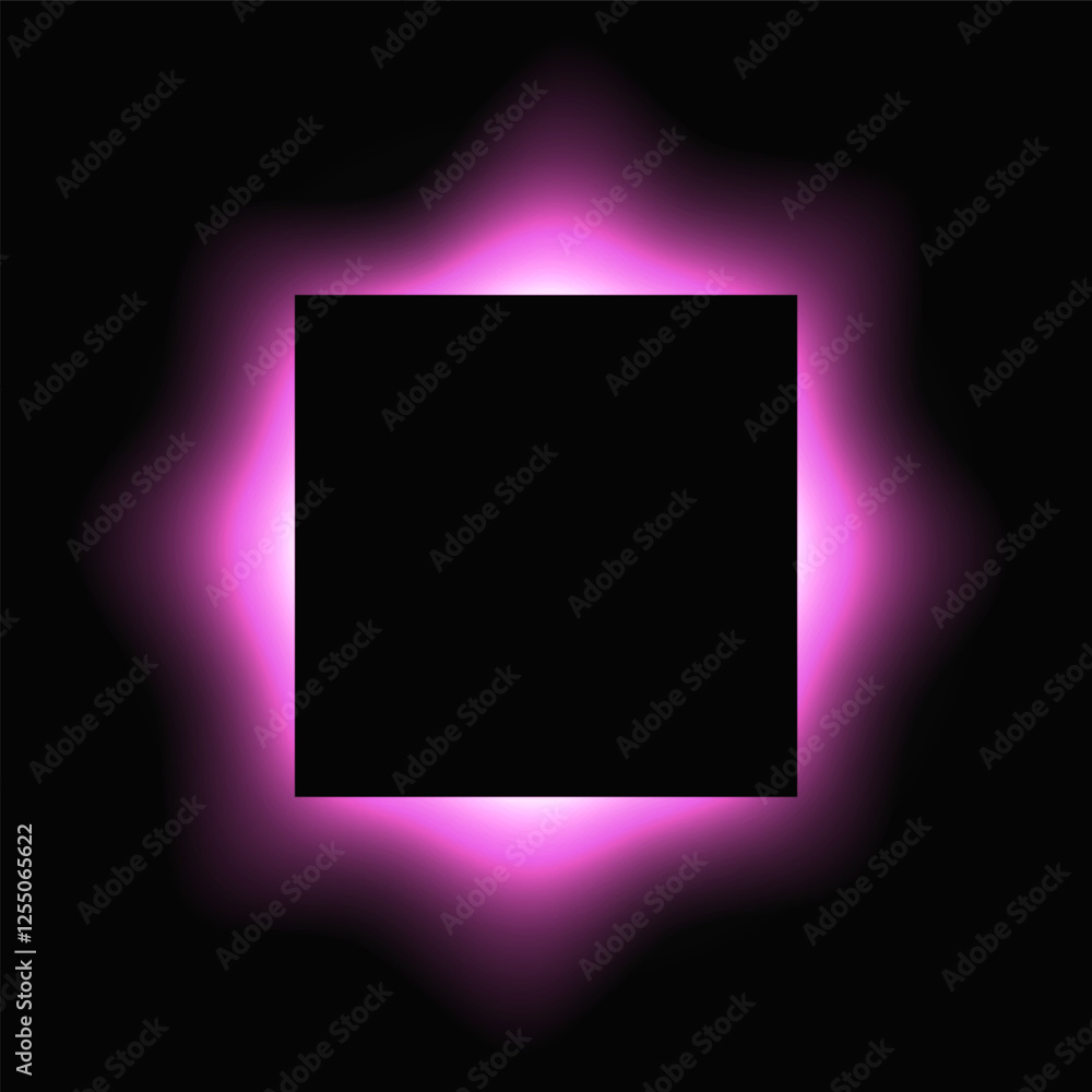 Poster square illuminate light frame with color gradient