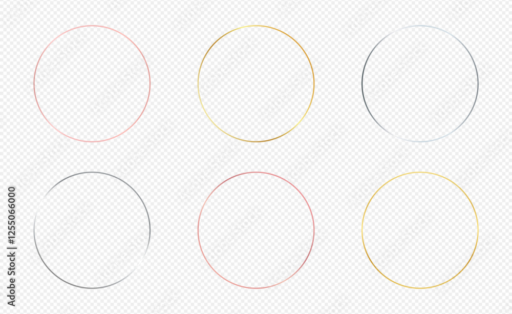 Poster set of six circle frames