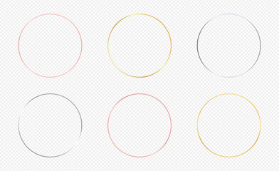 Set of six circle frames