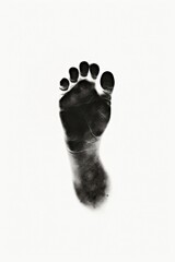 A Footprint human silhouette footprint adult black.