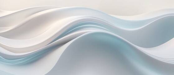 Obraz premium Abstract Blue Wave Design with Dynamic Flow. Soft flowing blue wave background