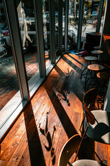 Cozy Cafe with Warm Sunlight