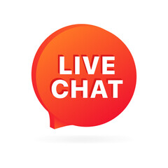 Live chat message icon. Flat style. Vector icon.