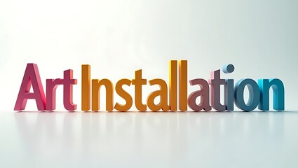 Colorful letters spelling out art installation in a modern setting for creativity