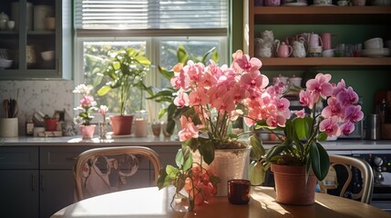 flowers orange ribbon banner