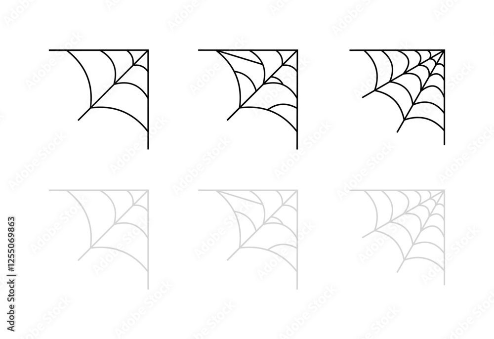 Poster web icons. linear and flat style. vector icons.