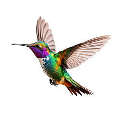 Obraz premium Hummingbird in Flight Against on Transparent background