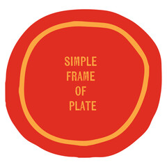 赤いお皿のタイトルフレーム