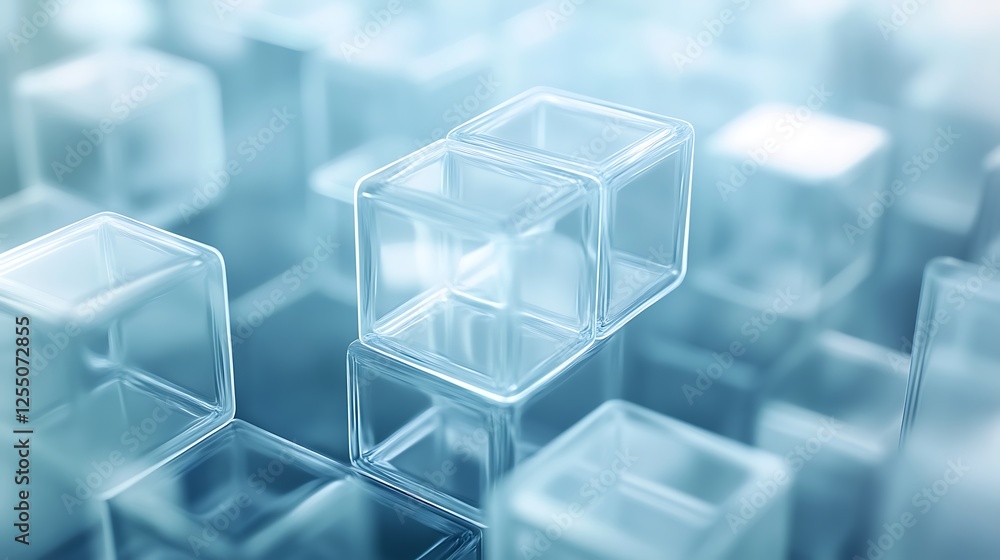 Poster Abstract translucent cubes