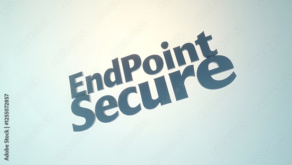 Poster the words endpoint secure prominently, emphasizing the importance of security in technology solution