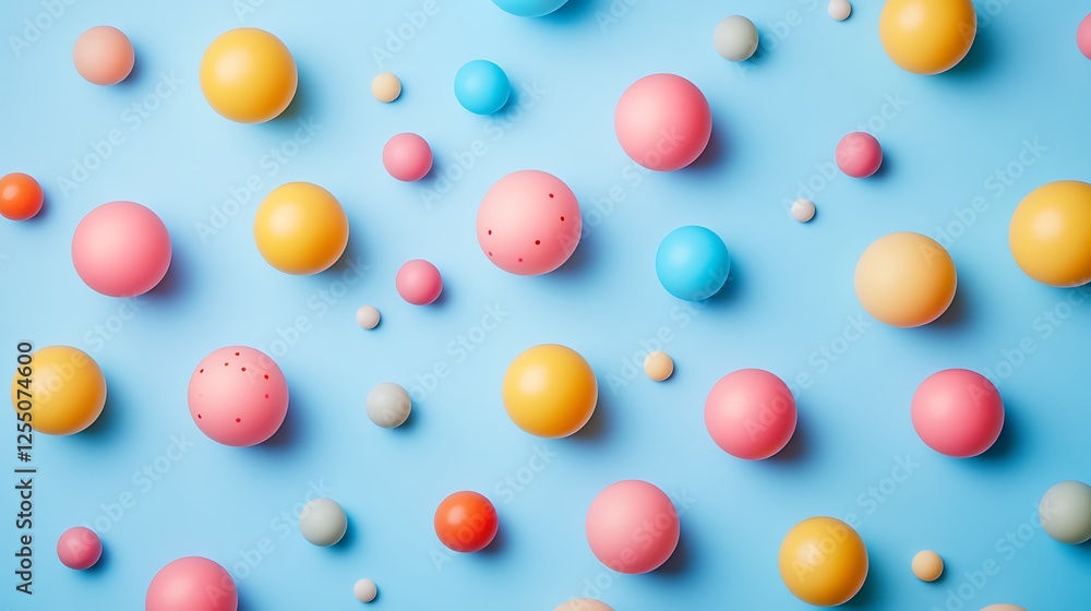 Aufkleber colorful spheres on pastel background. abstract pattern. possible use design inspiration