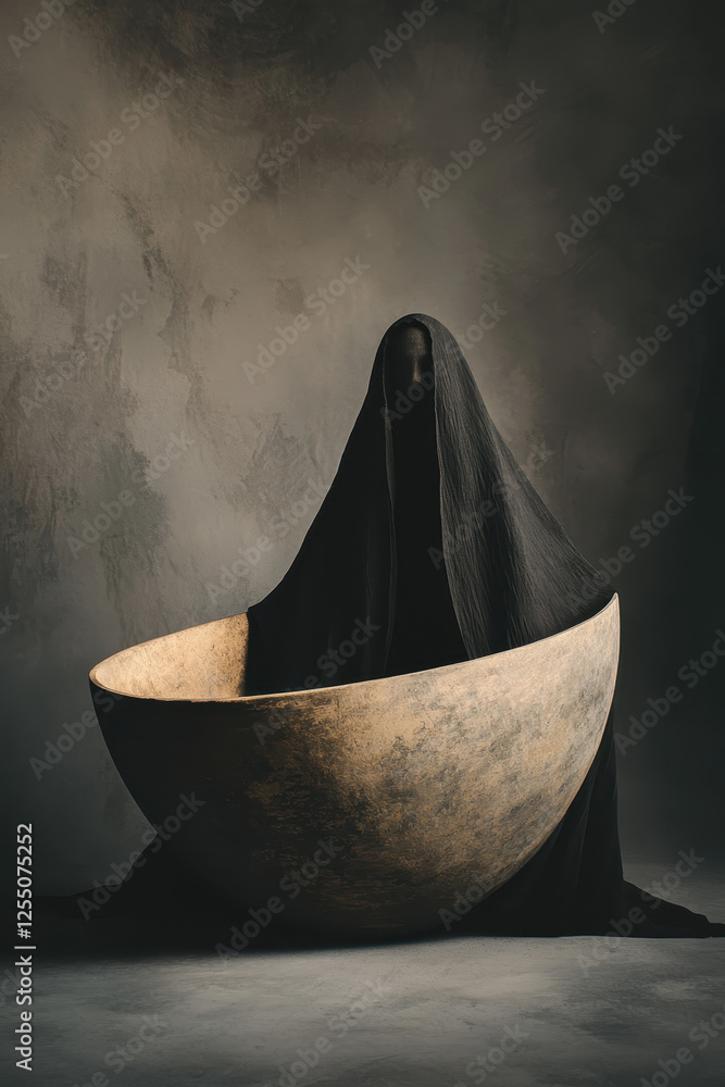 Poster exploring the depths of mystery: a conceptual representation of spirituality and emotion through for