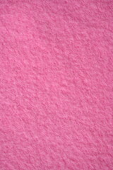 Pink fleece fabric texture, macro texture fleece pink fabric photo above as background