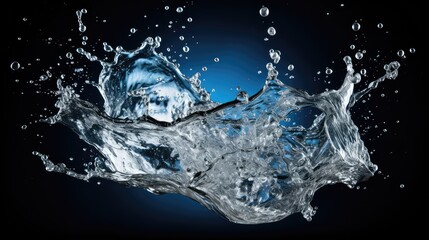 droplets glass of water splash