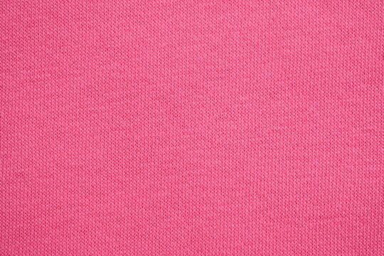 Pink fleece fabric texture, macro texture fleece pink fabric photo above as background