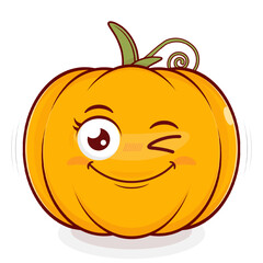 pumpkin playful face cartoon cute