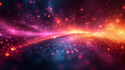 Fototapeta premium Abstract Background with Glowing Particles