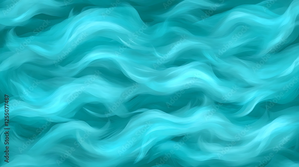 Poster turquoise wave swirl abstract background digital art pattern graphic calm design artistic texture wa