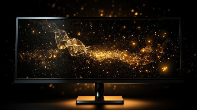 mitor stars on black background