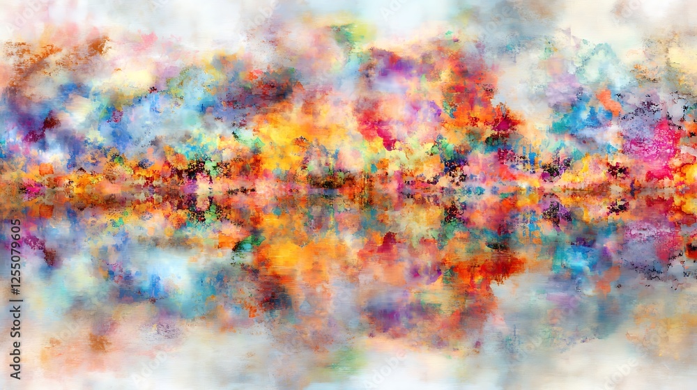 Aufkleber vibrant abstract expression of colorful hues and tones in a dynamic atmospheric artwork