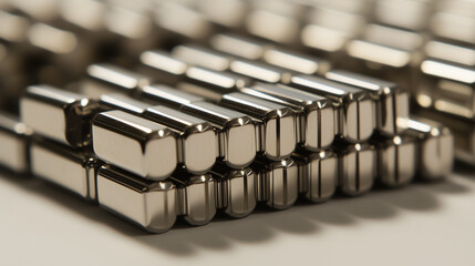 Rare earth magnets. visualization of neodymium magnets. Rare earth fossils