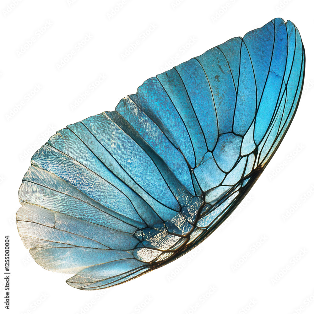 Aufkleber intricate housefly wing detail, showcasing delicate patterns and textures, with a transparent backgr