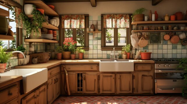 wooden kitchen plan