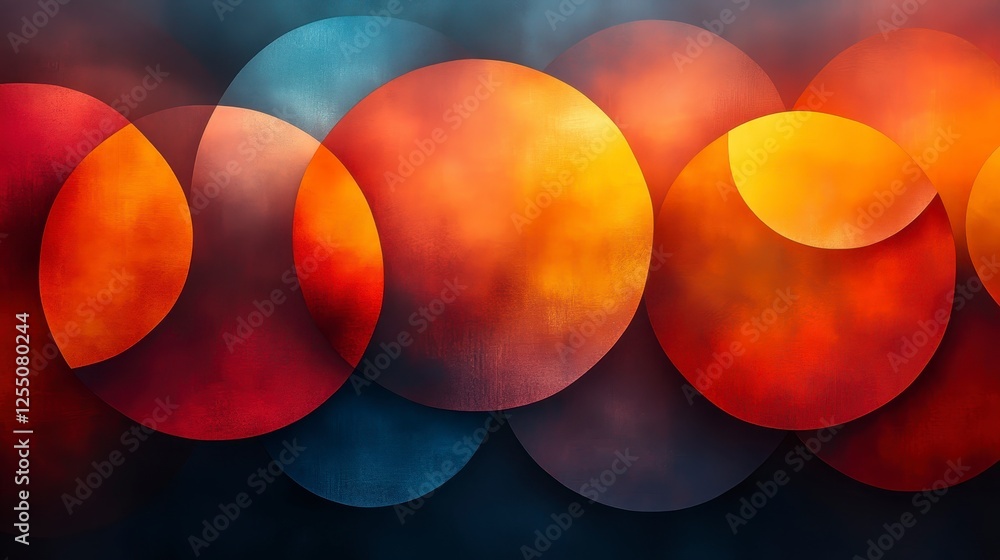 Poster abstract colorful circles background design