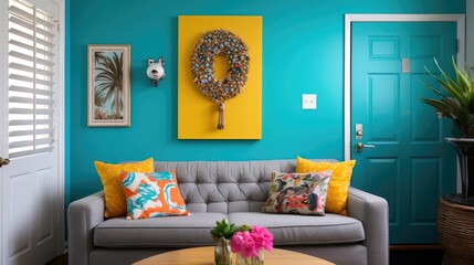 vibrant livingroom door