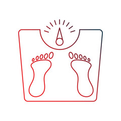 weight scale gradient outline icon with white background vector stock illustration