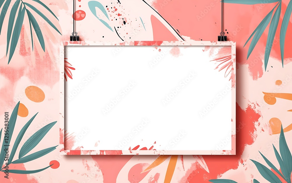 Aufkleber Empty Frame on Abstract Background