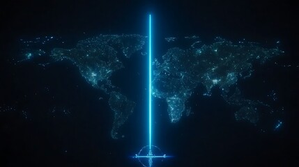 World Illuminating Nexus Point Conceptual Visualization of Global Connectivity and Interaction