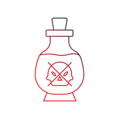 poison gradient outline icon with white background vector stock illustration
