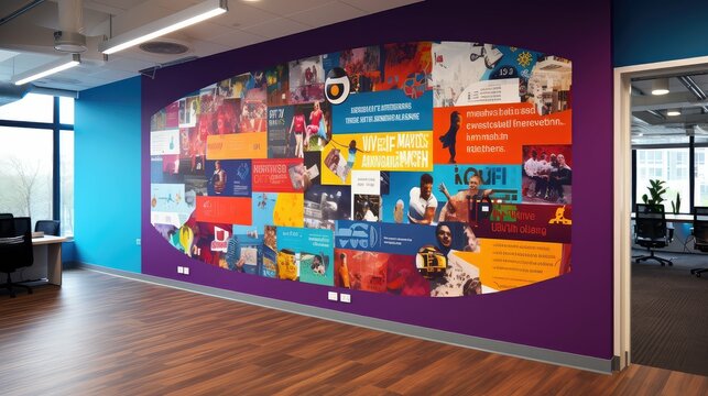 collage office wall template