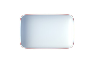 Single baking dish isolated on white background. Top view. 3d render