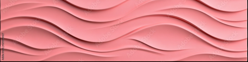 Poster seamless blush 3d minimalist background, wave texture pattern with monochromatic soft color