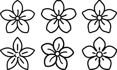 Obraz premium set of vector flowers