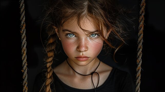 petite fille avec l'air triste parce que ses parents divorce, elle doit choisir entre l'un ou l'autre  HD 8K wallpaper Photographic Image