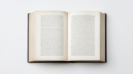 Obraz premium Open Antique Book On White Background