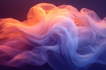 Fototapeta premium Abstract Flowing Fabric Design with Vibrant Colors - Ideal for Posters and Digital Art
