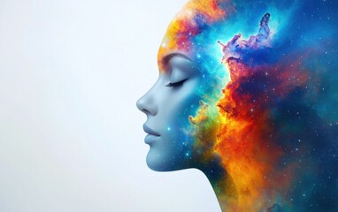 Celestial dreams cosmic portrait of imagination creative studio digital art abstract close-up mindfulness