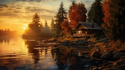 Fototapeta premium reflecti water on wood