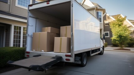 courier box truck delivery