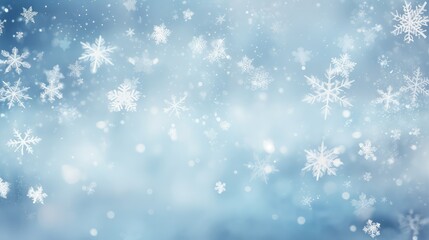 Fototapeta premium magical snowflakes blue