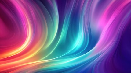 Obraz premium Breathtaking aurora borealis abstract background with smooth colorful gradients, dreamy northern lights effect, high resolution