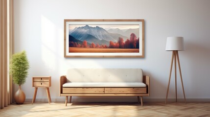 elegant light wooden frame