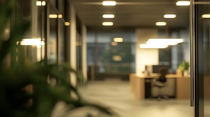 Fototapeta premium Blurred modern office building