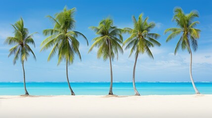 Fototapeta premium tropical blue palm trees